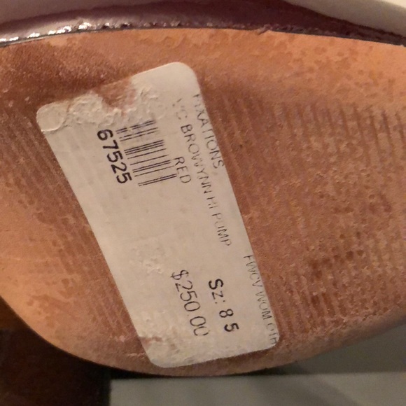 Vince Camuto Burgundy Patent & Suede Pumps NWOT - Picture 5 of 5